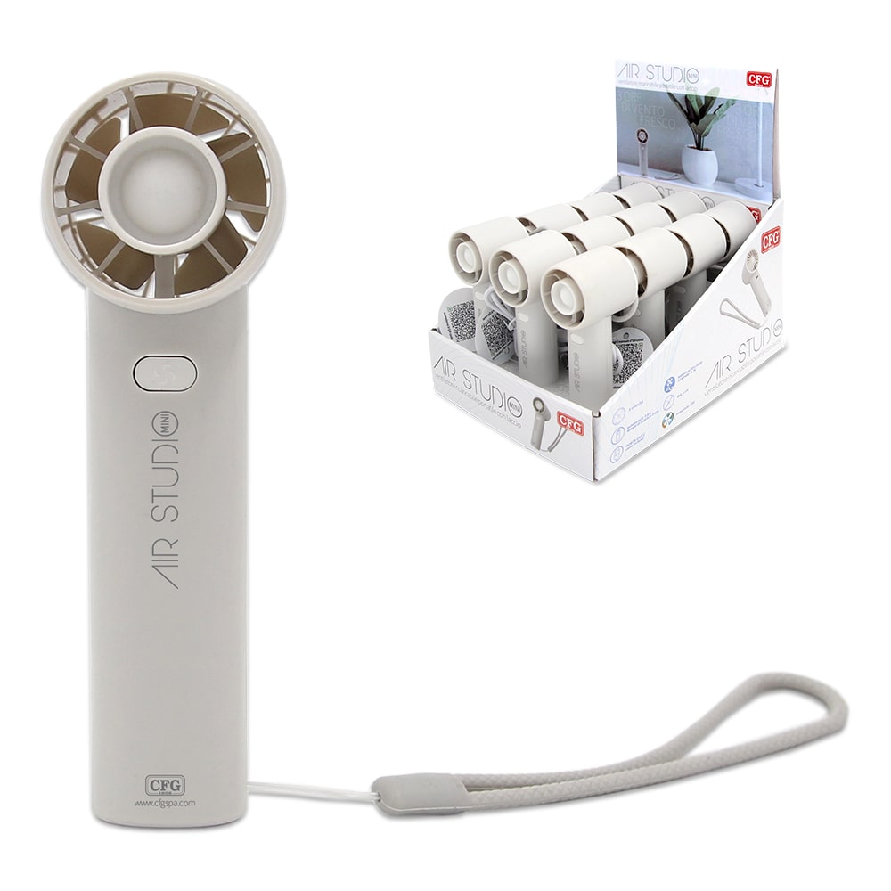 Mini ventilatore portatile ricaricabile tascabile CFG AIR STUDIO 3 velocità 