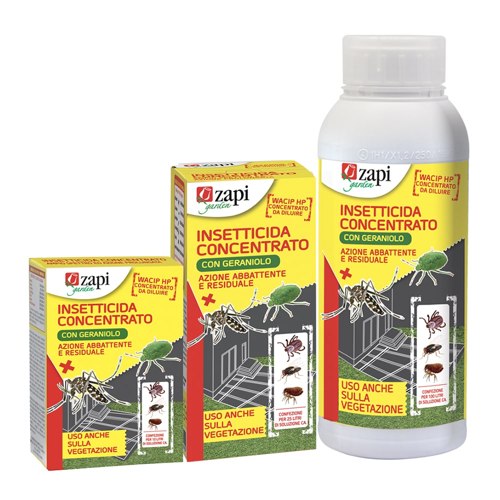 Insetticida liquido concentrato a base di cipermetrina pura per zanzare mosche zecche pulci blatte formiche ml.250 ZAPI