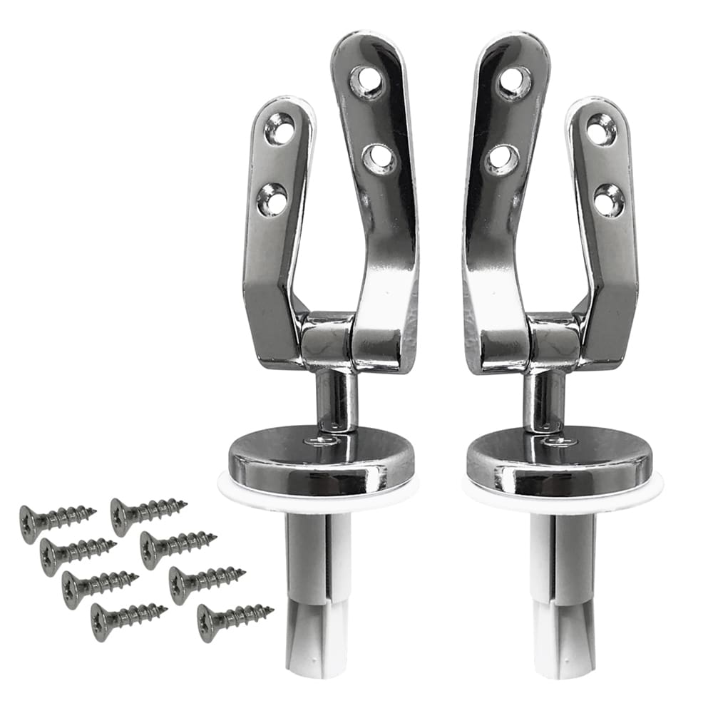 Coppia cerniere cromate con tasselli EASY FIX ad espansione per sedile wc filo muro