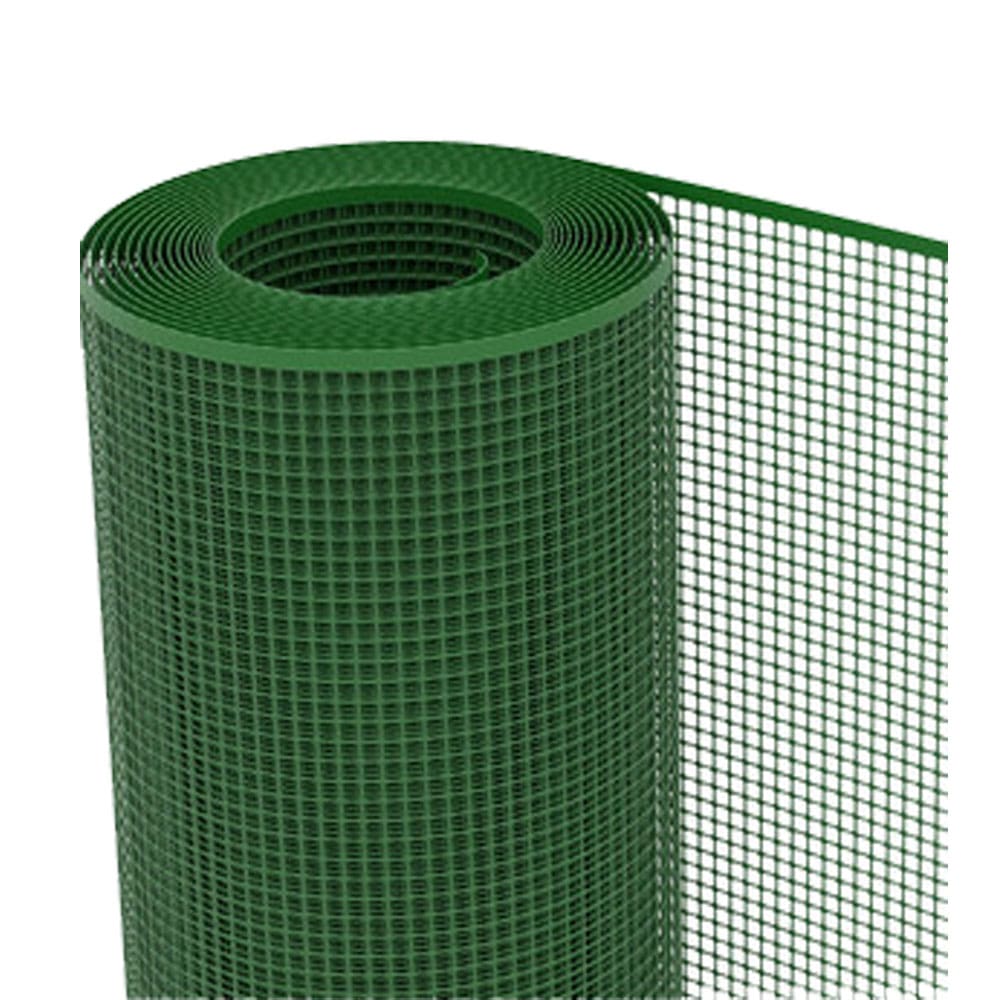 Rete in plastica per balconi e recinzioni maglia quadra 10 x 10 mm. verde H.100 vendita al metro
