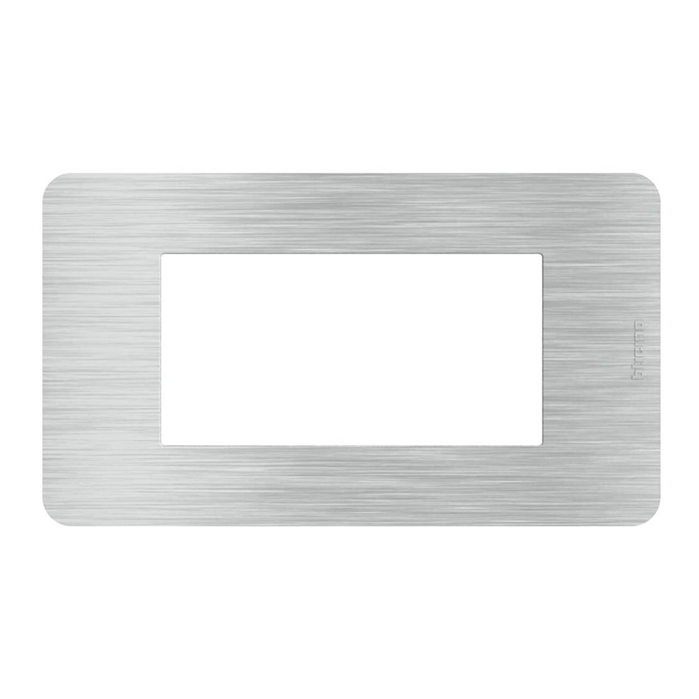 BTICINO MatixGO Placca 4 posti Aluminium