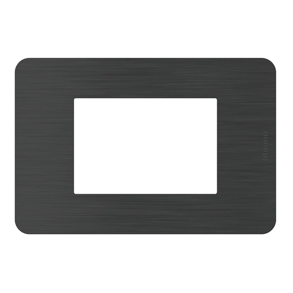 BTICINO MatixGO Placca 3 posti Black Nickel