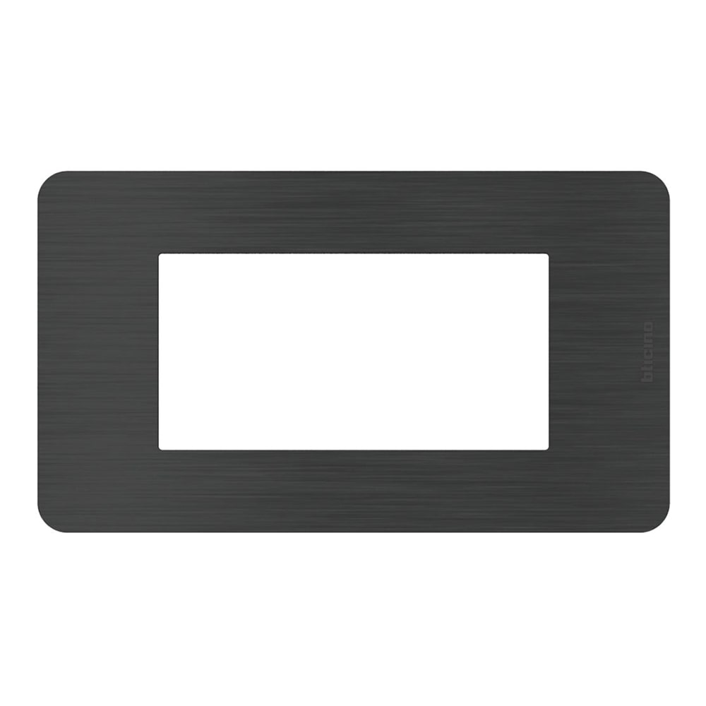 BTICINO MatixGO Placca 4 posti Black Nickel