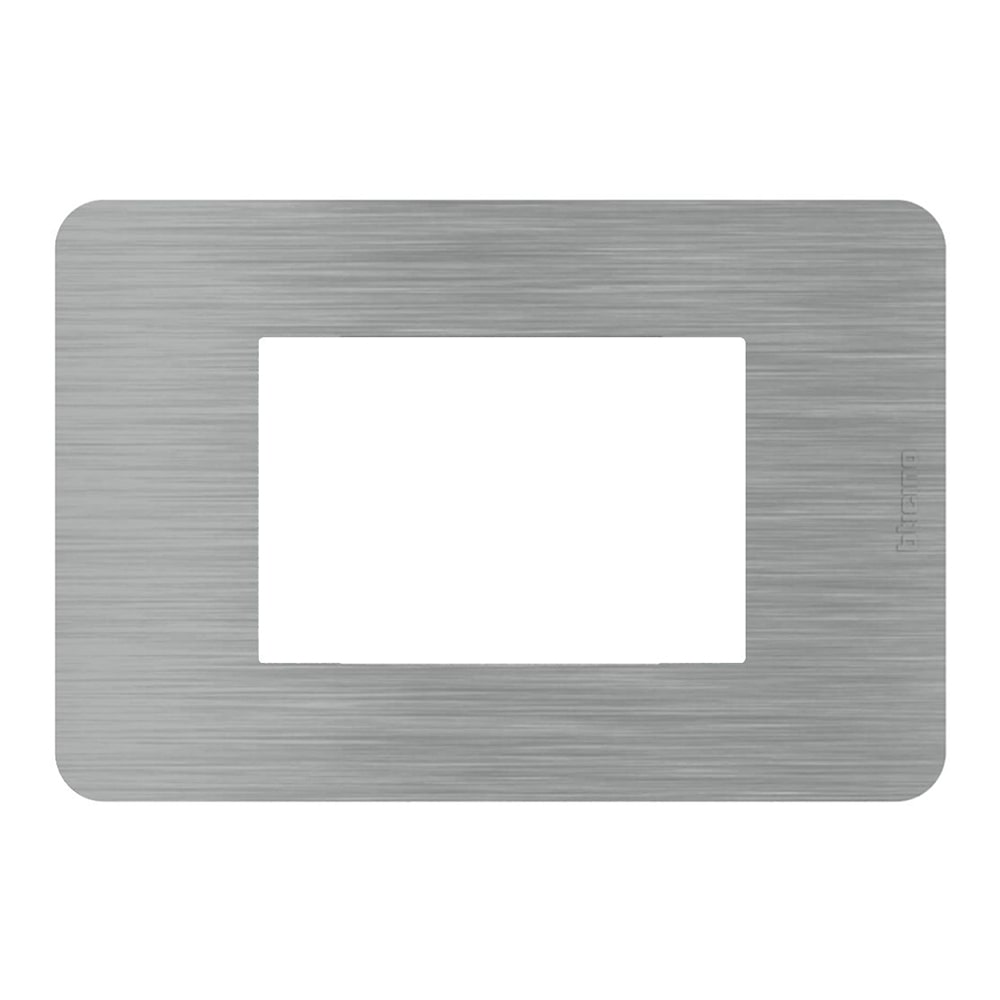 BTICINO MatixGO Placca 3 posti Steel