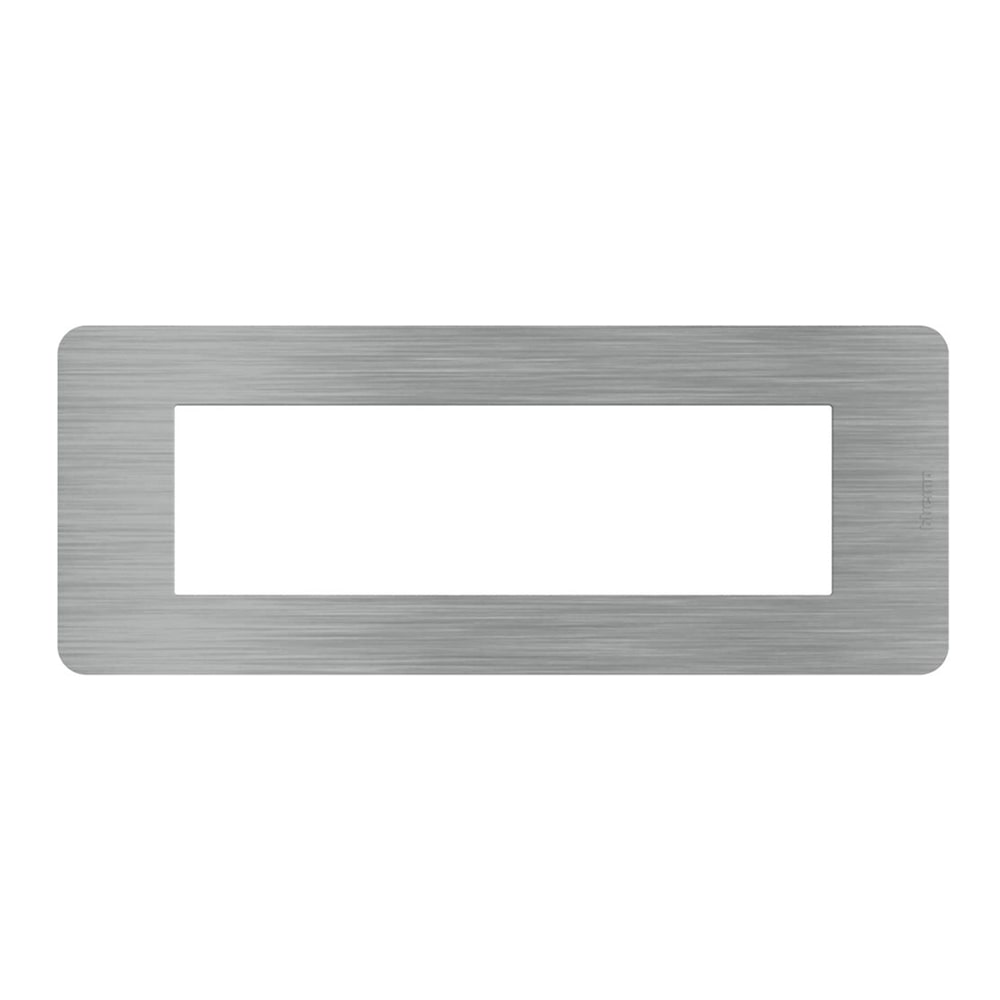 BTICINO MatixGO Placca 7 posti Steel