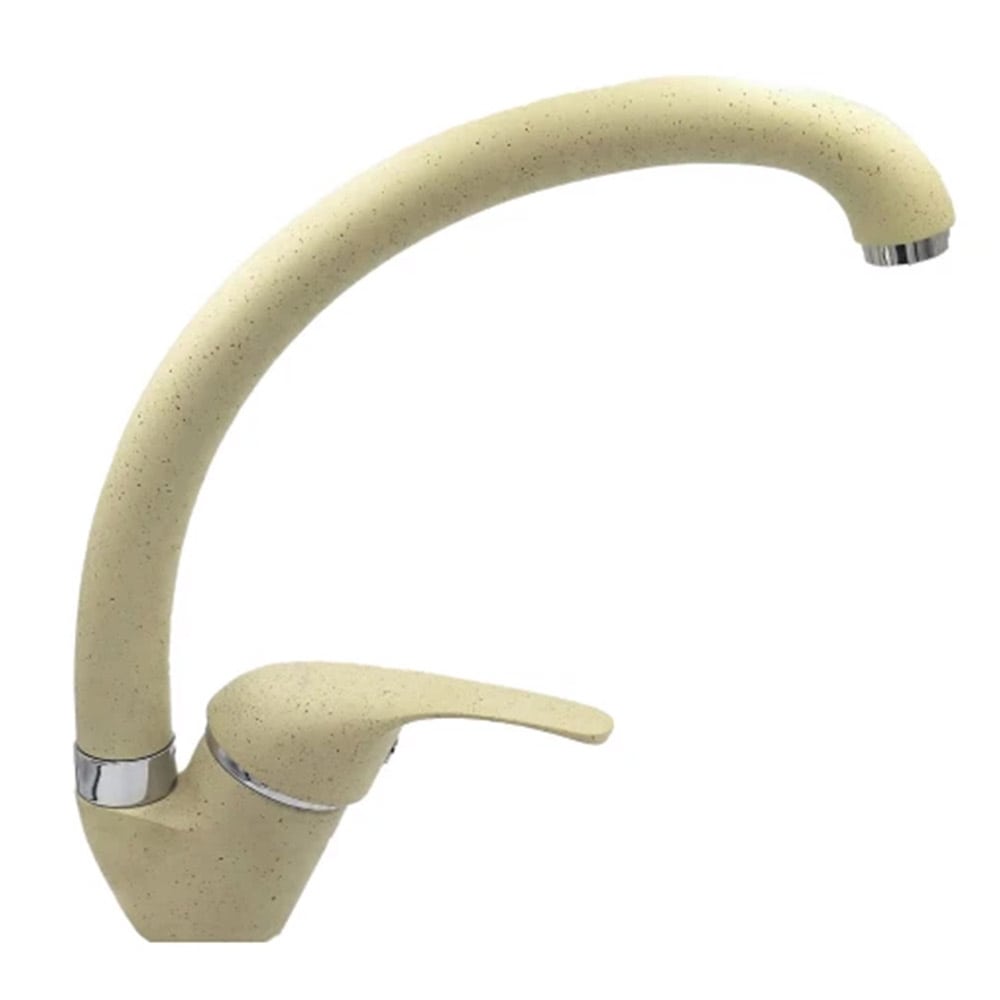 Rubinetto miscelatore monocomando lavello cucina avena fragranite beige FLORENZI