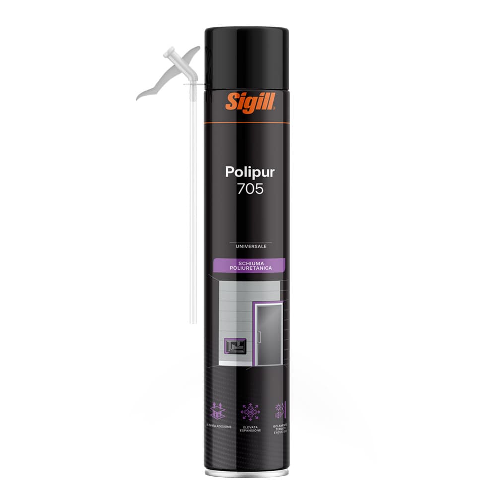 Schiuma poliuretanica isolante manuale SIGILL POLIPUR 705 ml.750