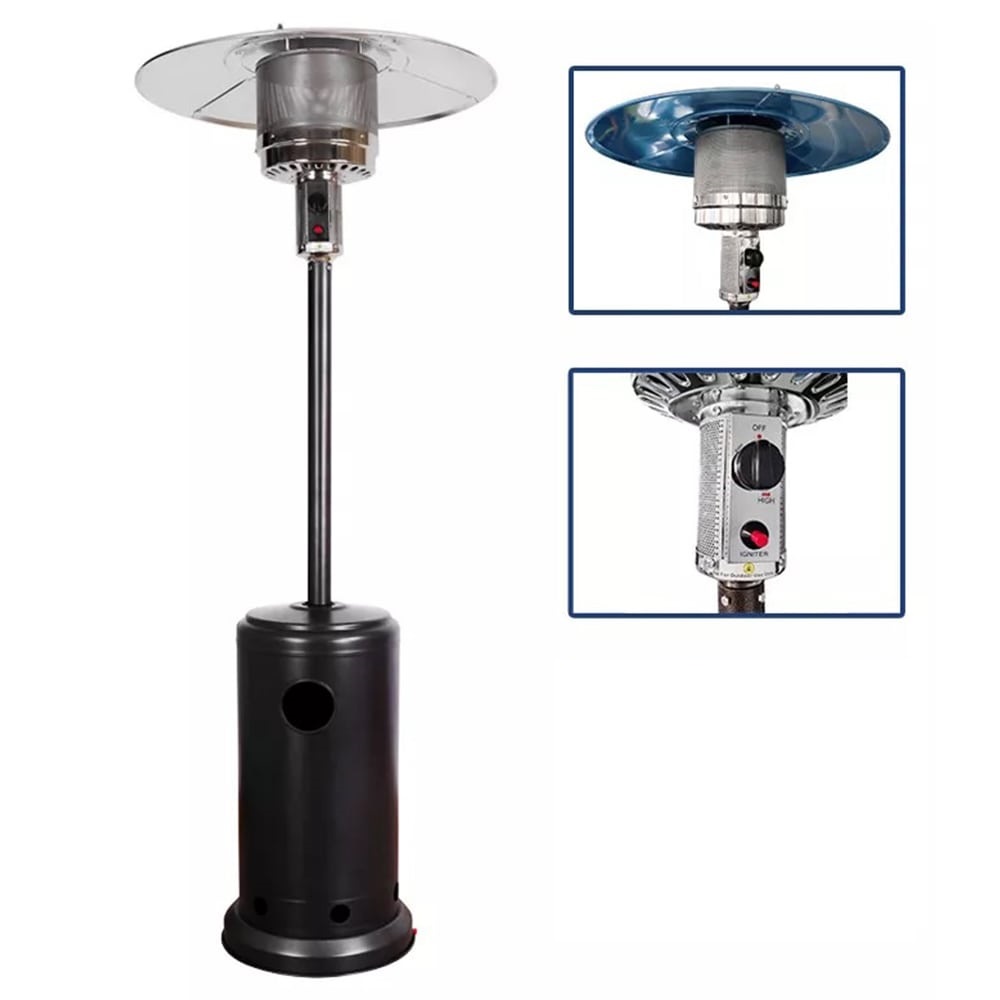Stufa a gas da esterno termopatio a fungo NIKLAS potenza 13Kw nero