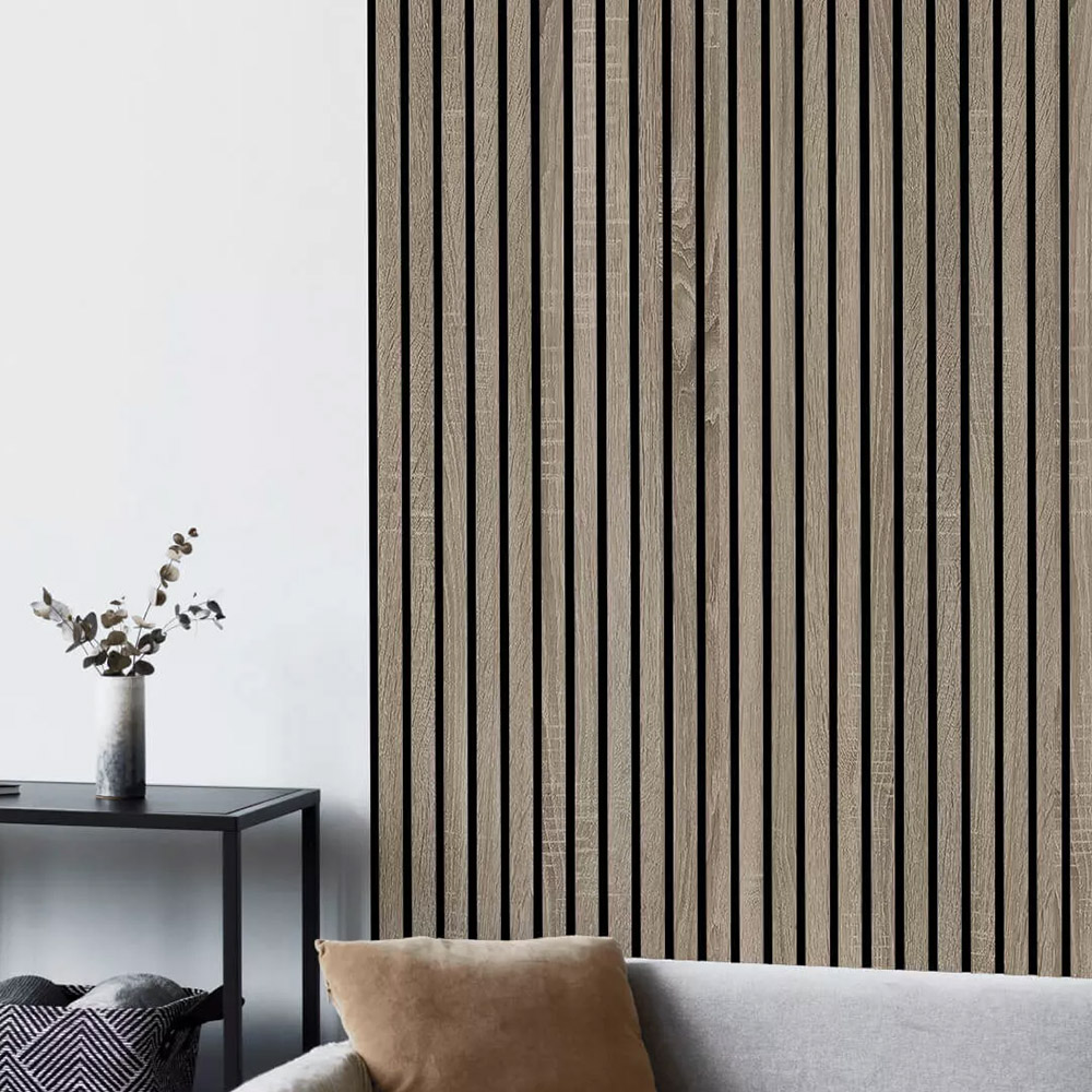 Doghe decorative lamello flessibile in mdf con felcro nero pannello cm.60 x 278 VINTAGE