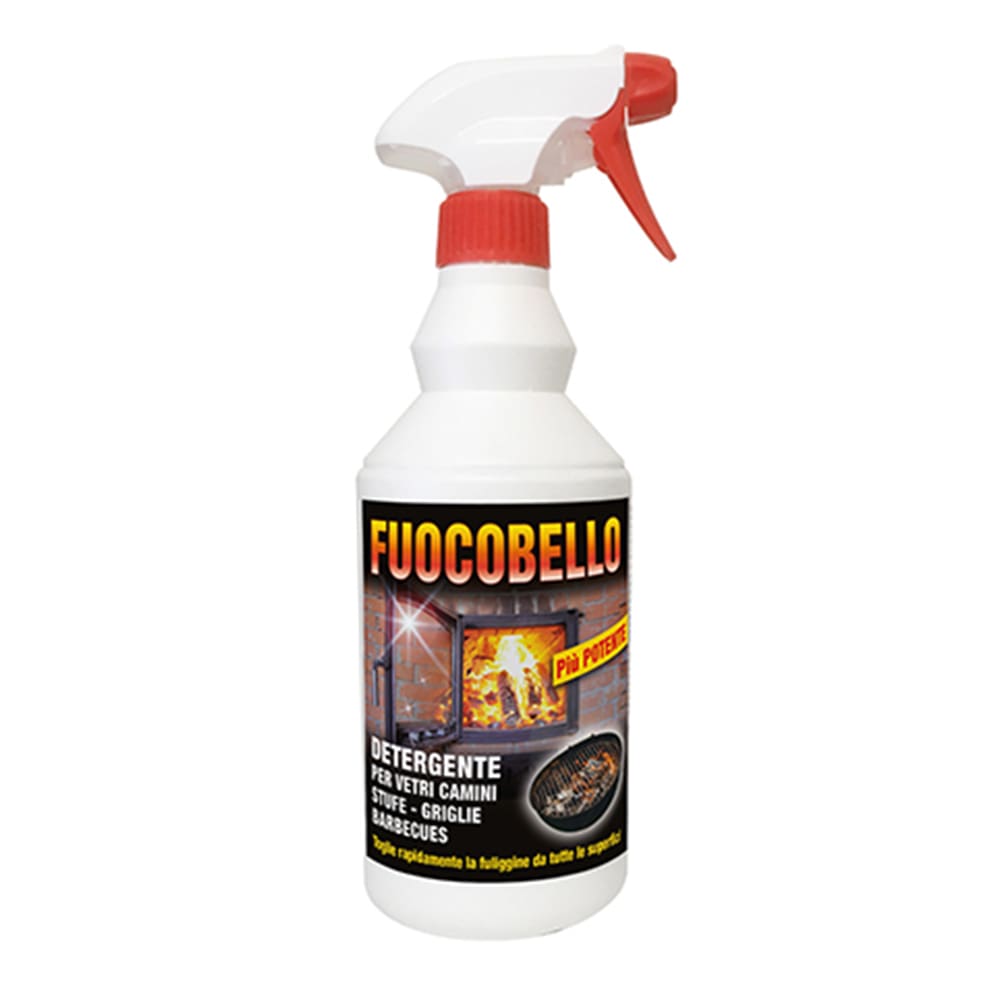 Pulitore detergente per vetri camini stufe barbecue ml.750 FUOCOBELLO 