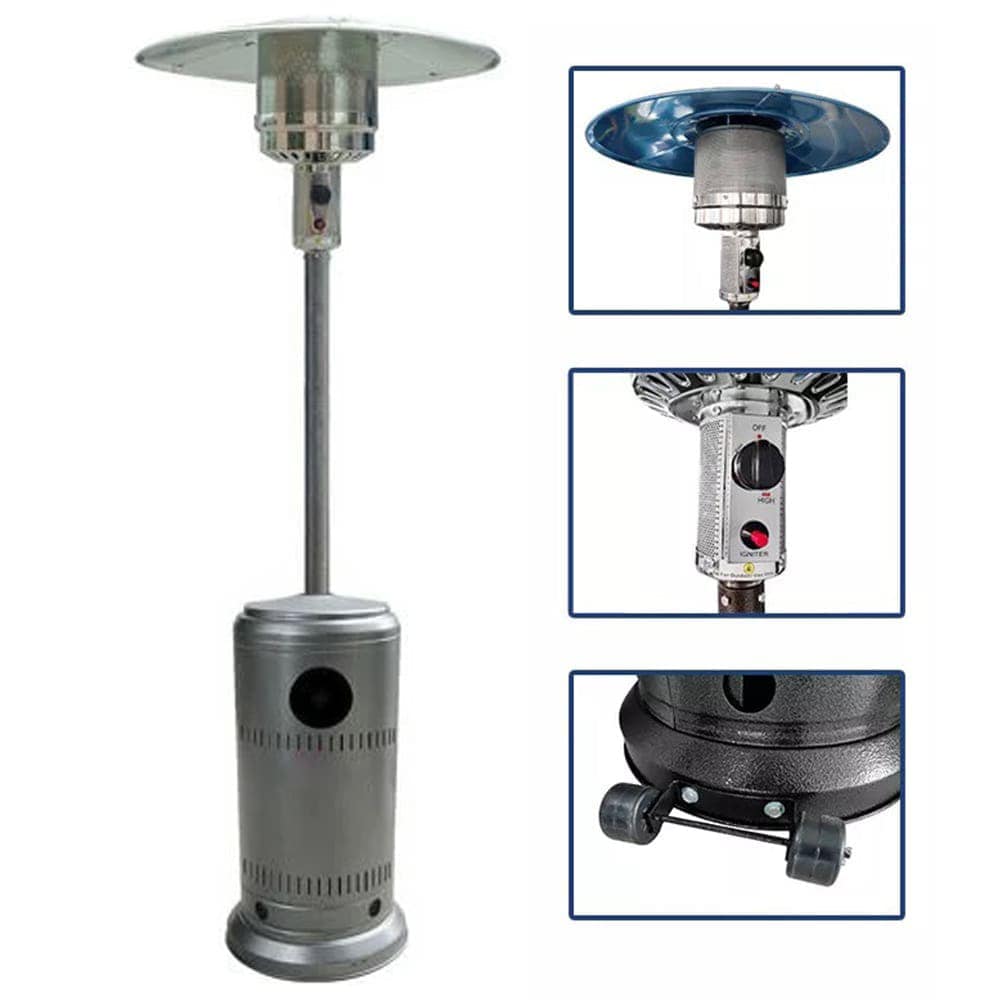 Stufa a gas da esterno termopatio a fungo C LINE MUSHROOMS grigia potenza 13Kw