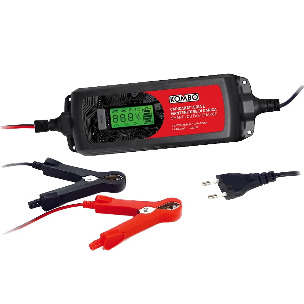 Caricabatterie e mantenitore di carica LCD FASTCHARGE 6-12V KOMBO KO181 per batterie al piombo