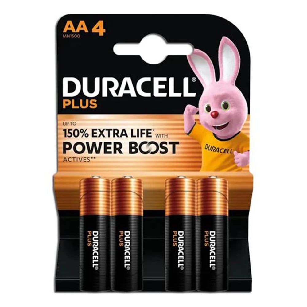 DURACELL POWERBOOST Nuove batterie alcaline stilo AA 1,5V LR6 MN1500 bl.4 pz.