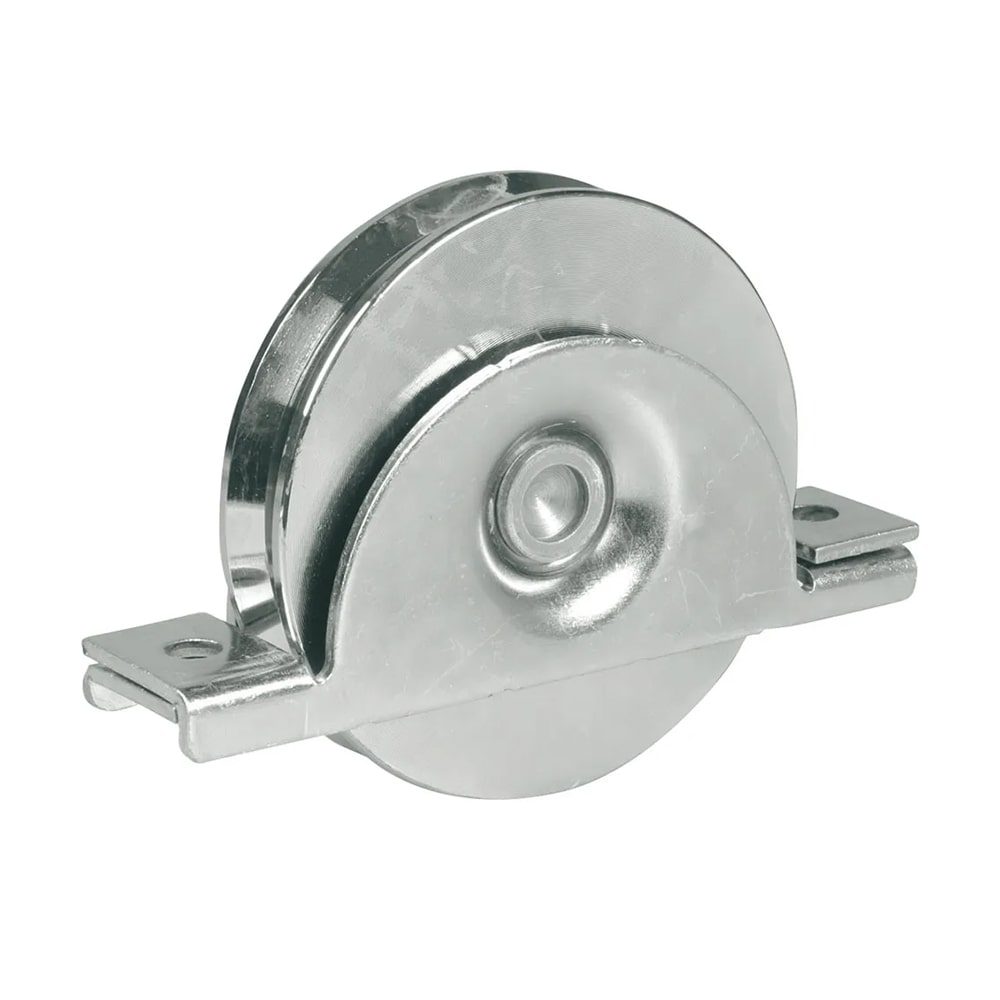 Ruota con supporto interno per cancello scorrevole gola a U d.20 1 cuscinetto IBFM 392/L varie misure