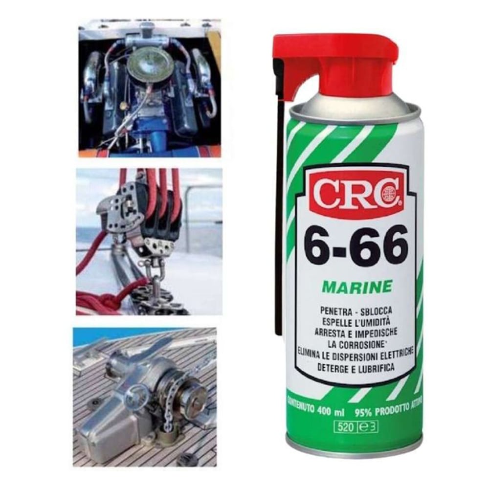 Protettivo spray multifunzione CRC 6-66 MARINE anticorrosivo contro la salsedine ml.400 doppio erogatore