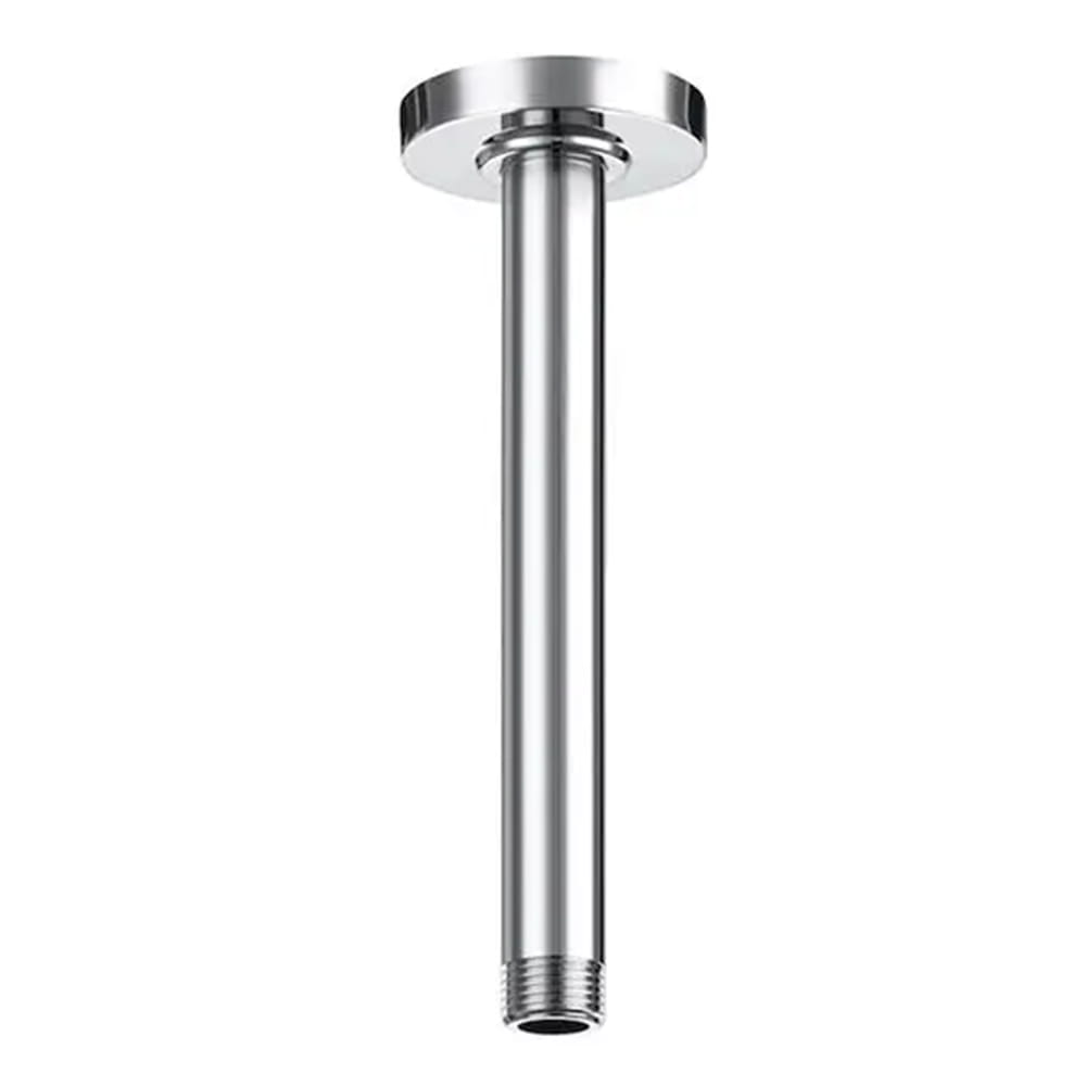 Braccio doccia a soffitto tondo cromato 1/2" d.24 cm.30 con rosone