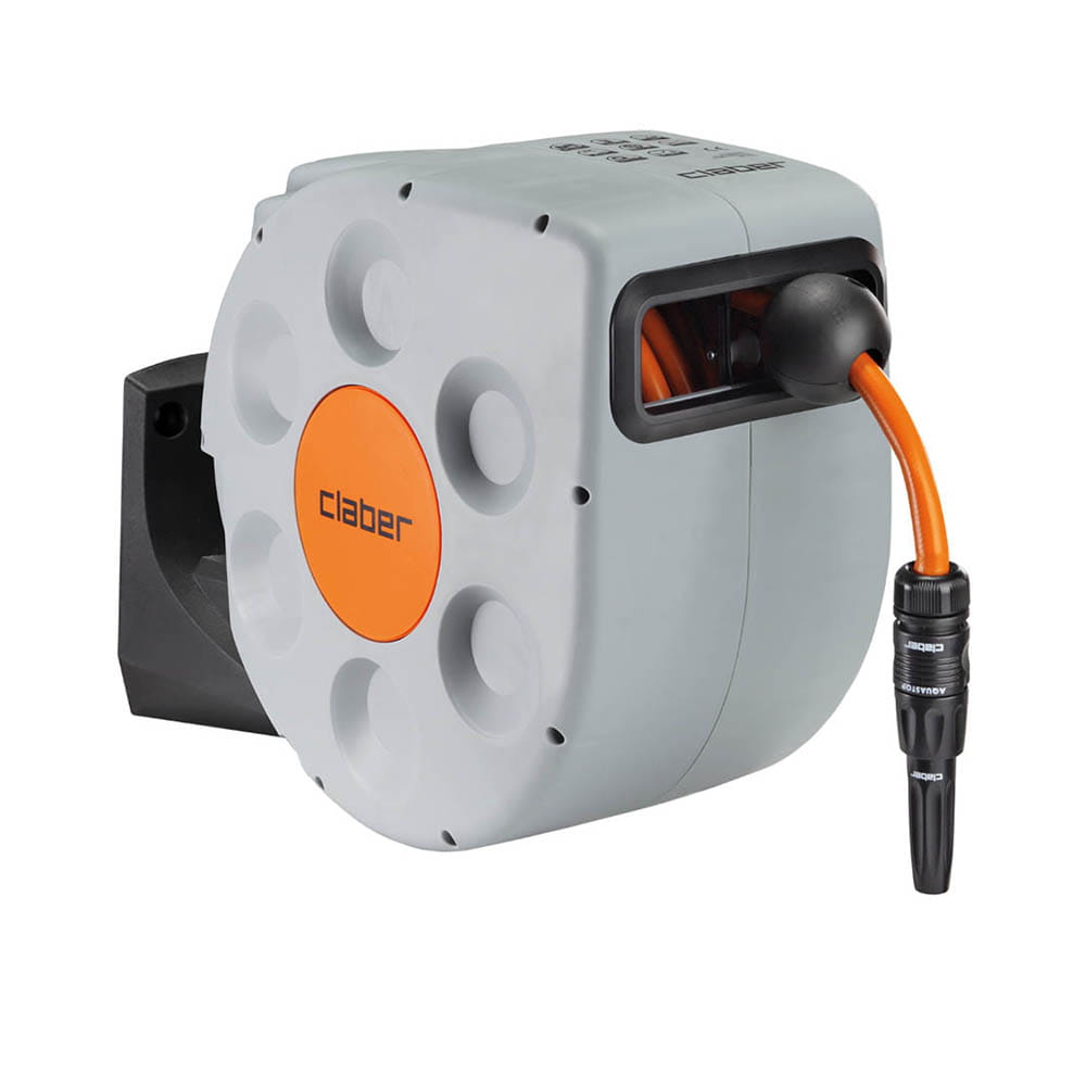 Avvolgitubo automatico da parete CLABER 8692 ROTOROLL EVOLUTION mt.10 x 1/2" con raccordi