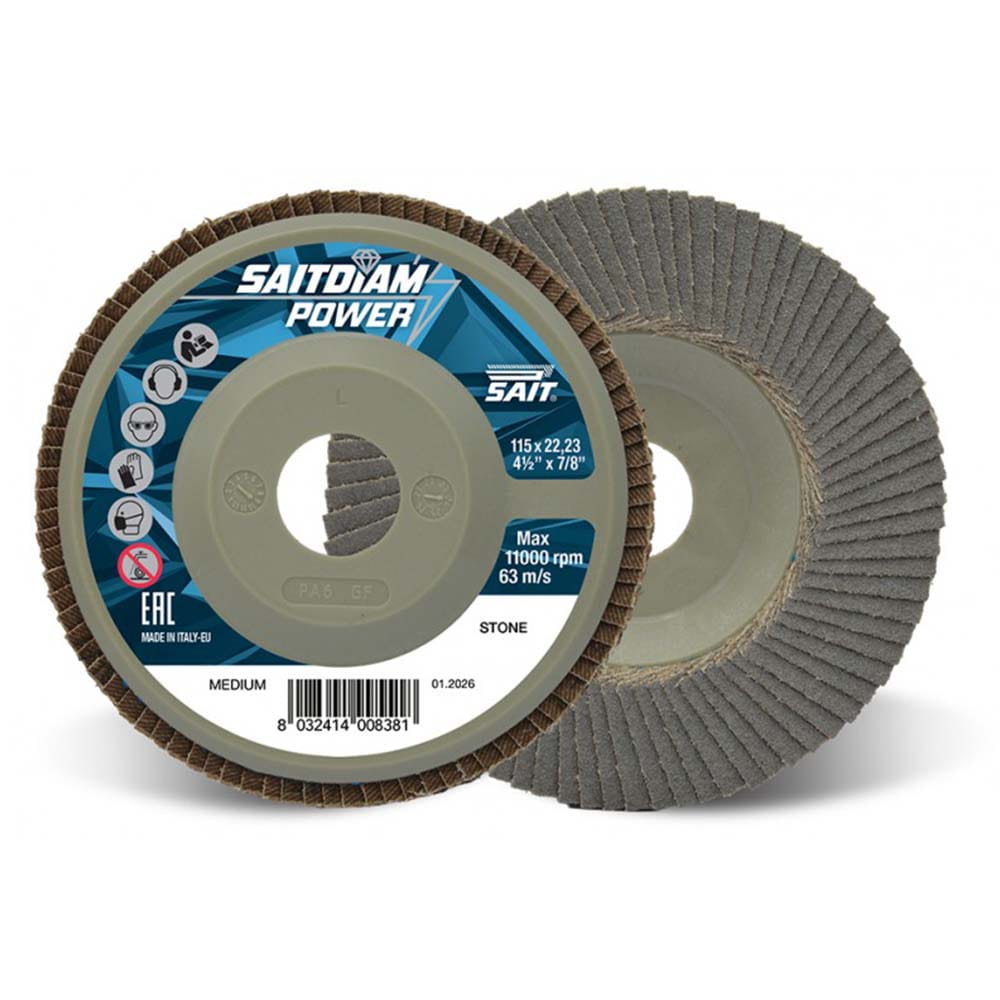 Disco abrasivo lamellare diamantato SAITDIAM POWER 115 x 22,23