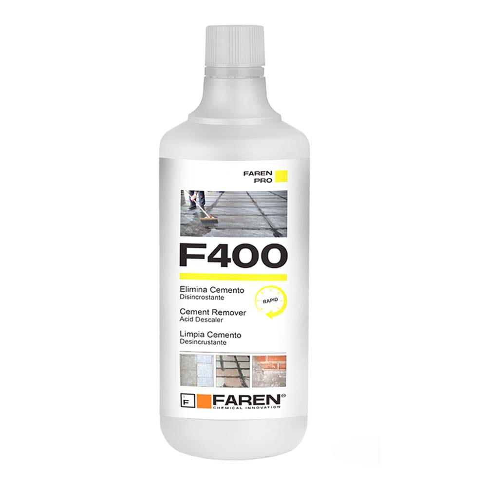 Acido disincrostante di fine cantiere F400 per malta e cemento