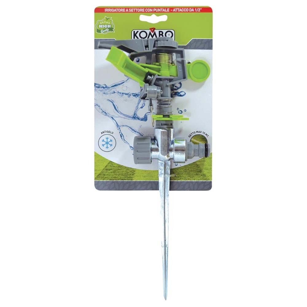 Irrigatore a settore 1/2" con puntale zincato KOMBO EM473PRO