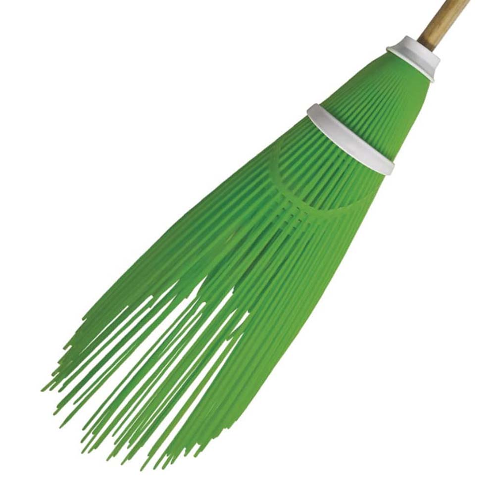 Scopa il polipropilene verde a fili per esterno cm.58