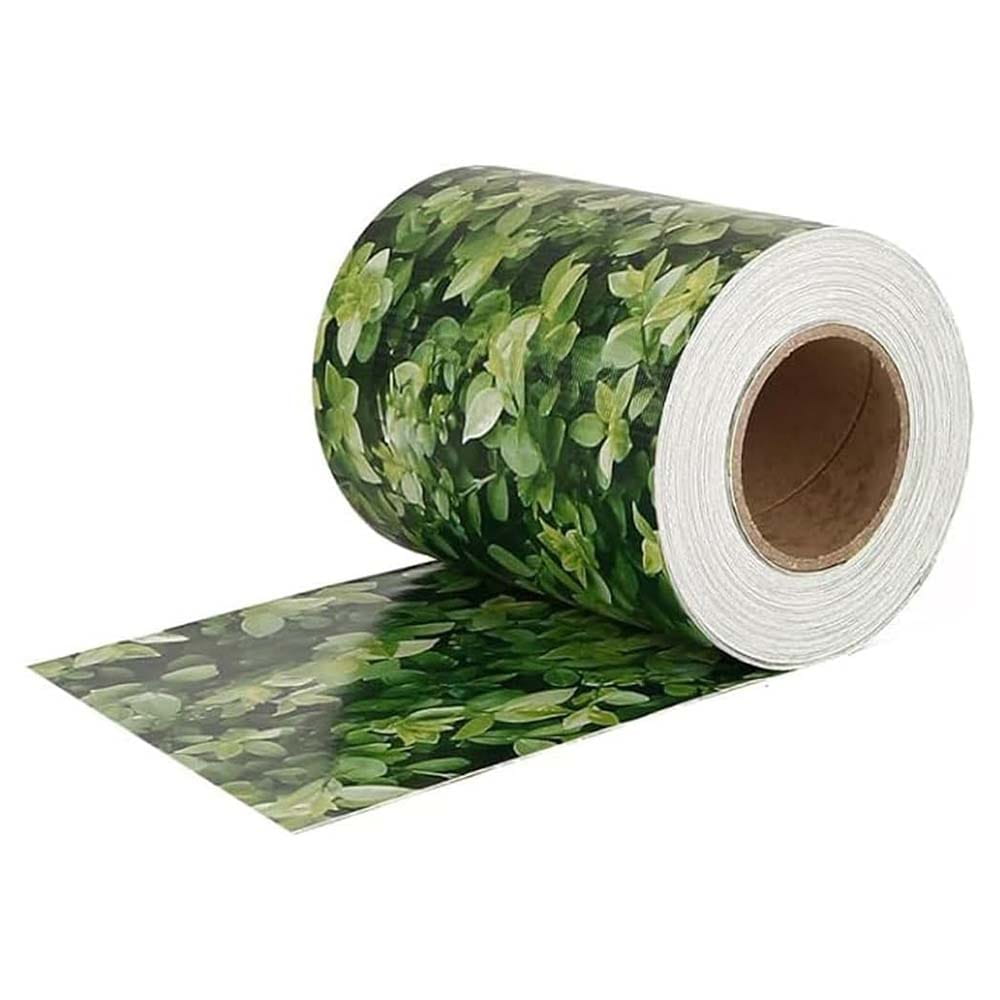 Fascia frangivista striscia telo in pvc oscurante per recinzioni cm.19 x 35 mt. foglie con clips di fissaggio