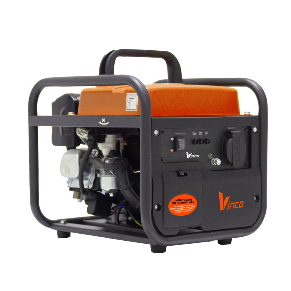 Generatore di corrente inverter a telaio aperto VINCO 56 cc potenza max 1kw 