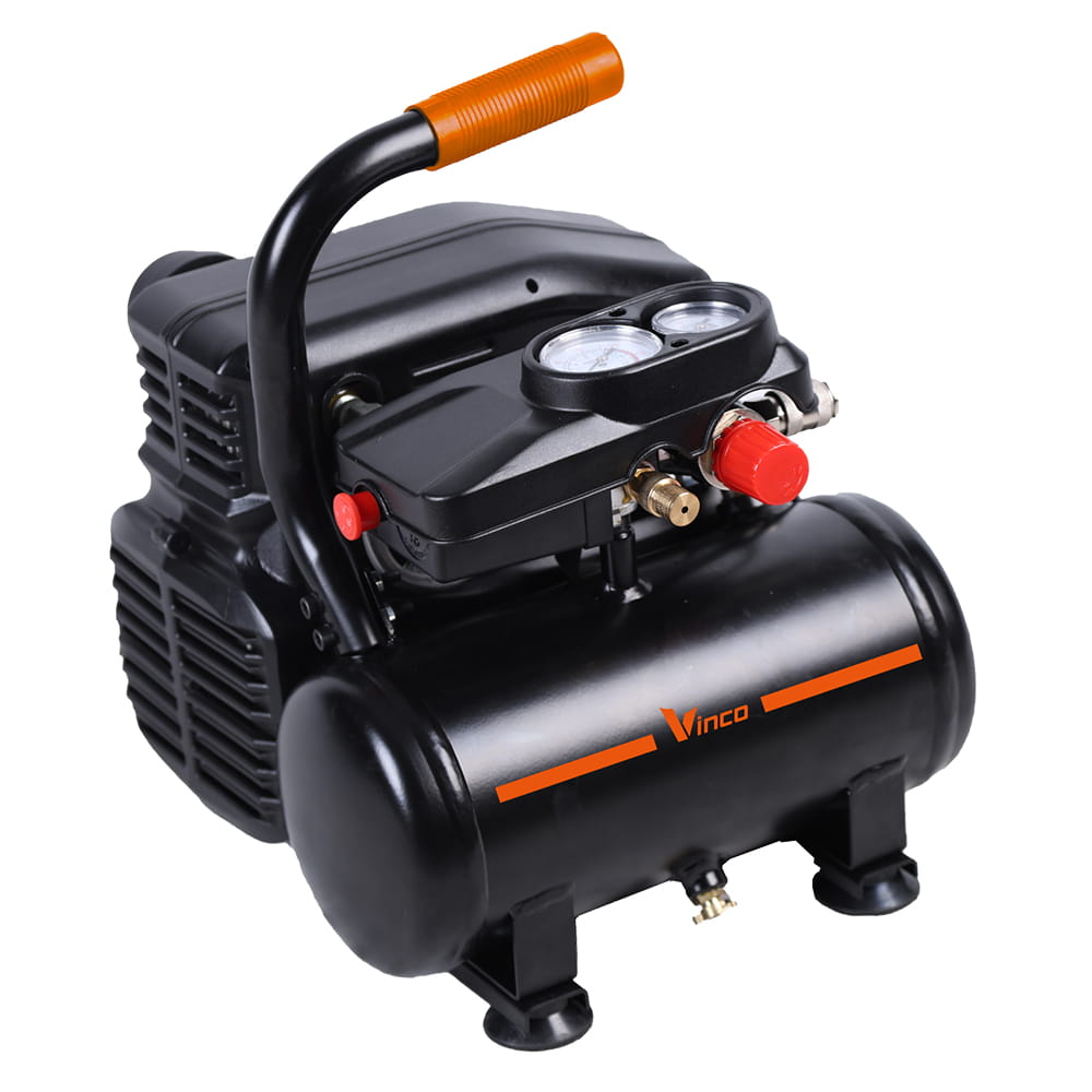 Compressore silenzioso portatile oil free 6 lt. 1,5Hp 1,1Kw 8 bar VINCO