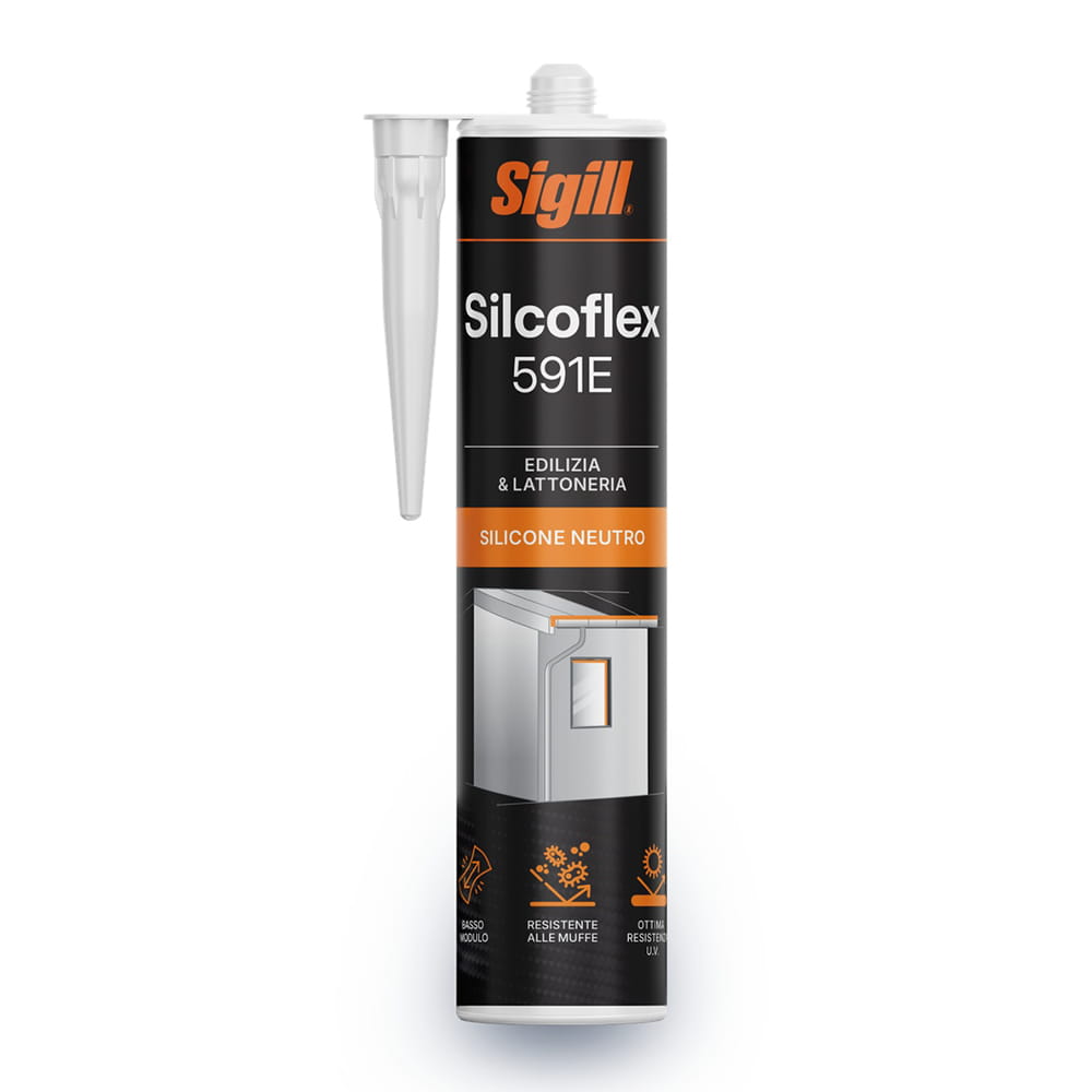 Silicone sigillante neutro ad alte prestazioni SIGILL SILCOFLEX EVOLUTION 591 ml.300 trasparente