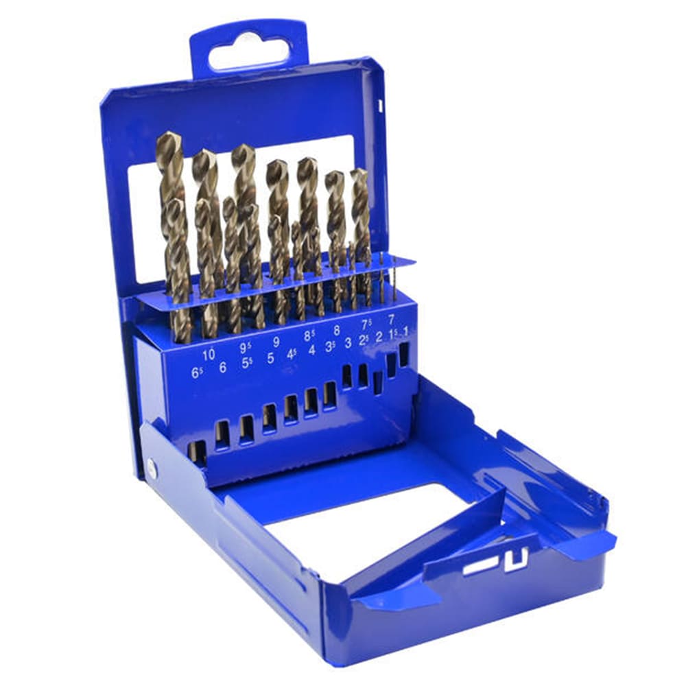 Assortimento punte HSS-Co cobalto 5% per acciaio inox e metalli pz.19 ECEF