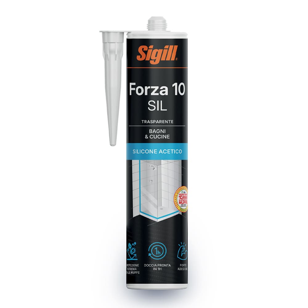 Silicone sigillante antimuffa di alta qualità per sanitari SIGILL FORZA 10 SIL ml.280 bianco