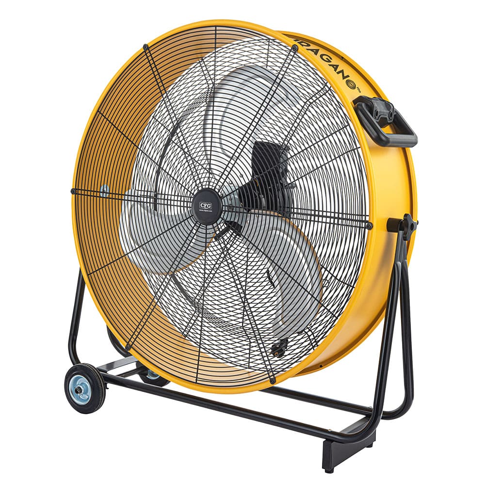 Ventilatore industriale carrellato CFG URAGANO 100 giallo 500W cm.100