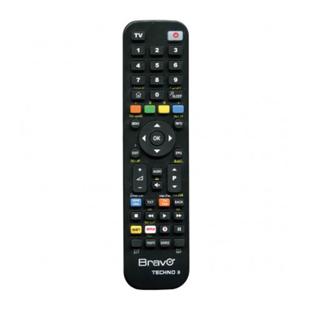 Telecomando universale TECHNO 3 per tutti i tv dtt vcr dvd sat o sky programmabile tramite modello