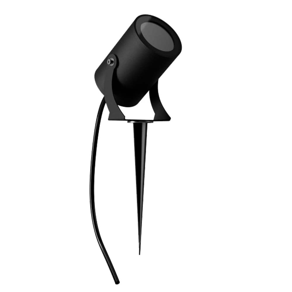 Faretto da giardino IBIZA con picchetto IP65 attacco GU10 nero