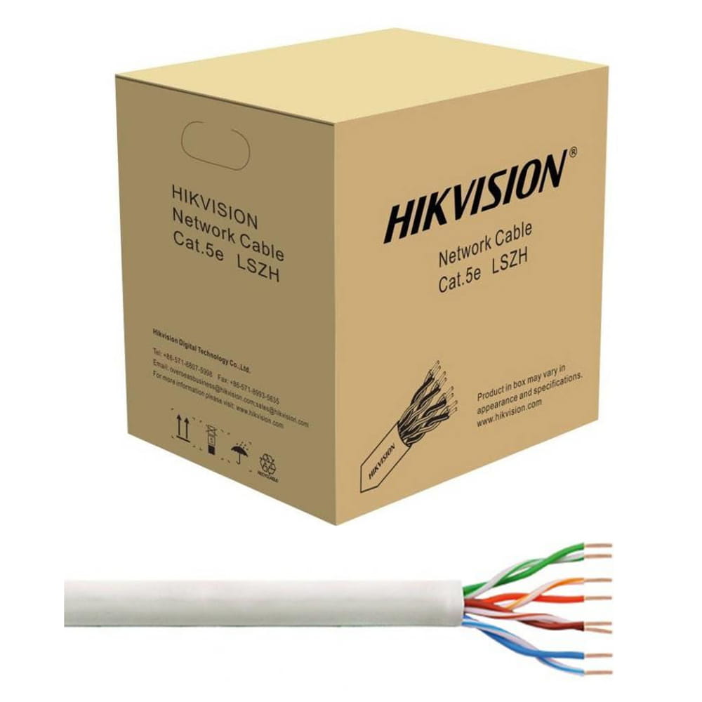 Cavo di rete U/UTP CAT.5e LSZH 24AWG mt.305 HIKVISION 307400300 DS-1LN5EUSL5 