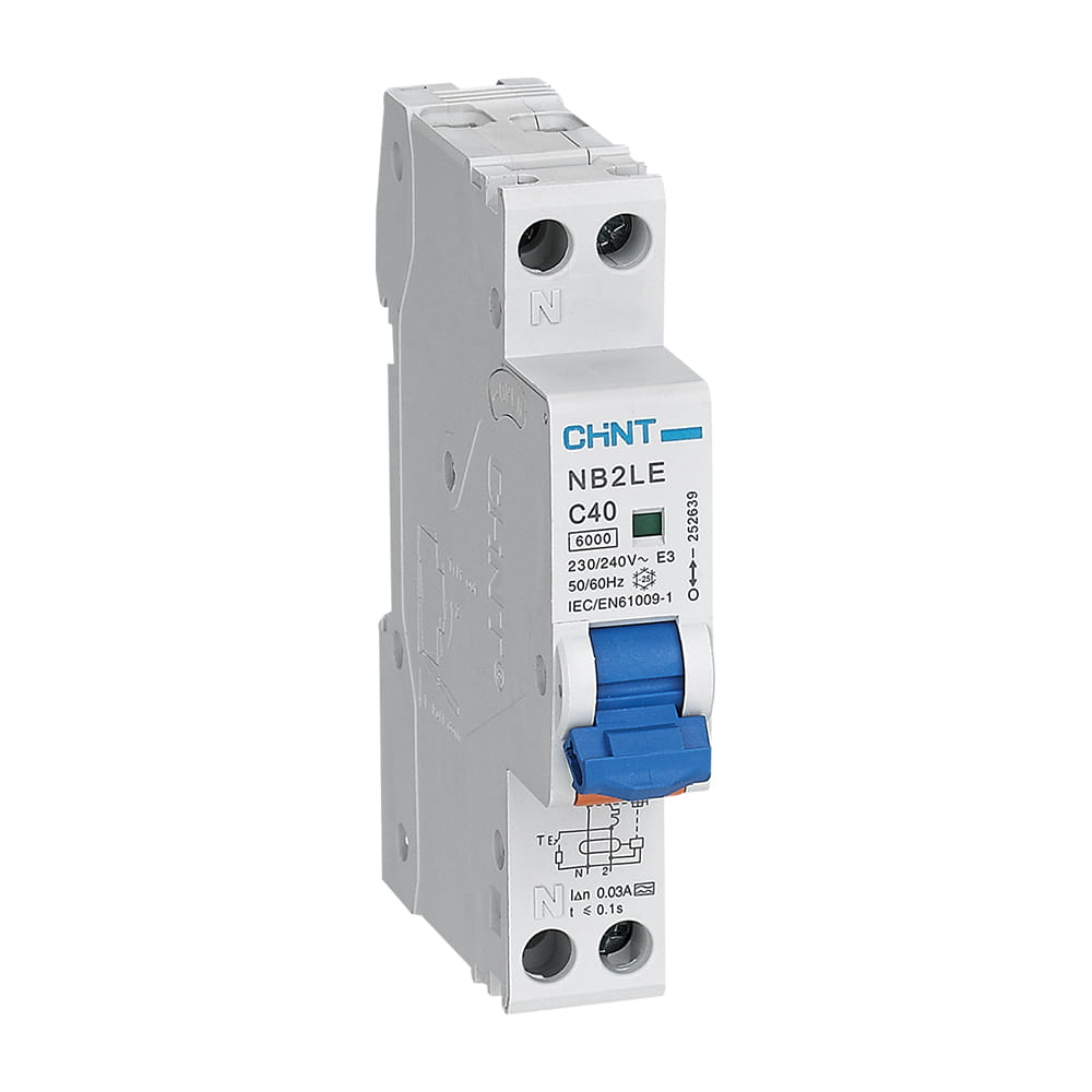 Interruttore magnetotermico differenziale CHINT NB2LE 689000 curva C 6A 1P+N 6KA 30mA AC