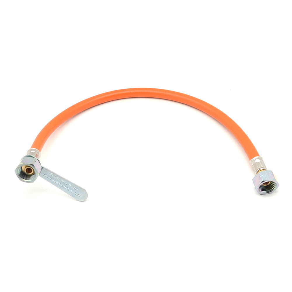 Flessibile gas in gomma arancio per centralina bombola 1/2" f.f. cm.50-70-100-200 a norma en16436