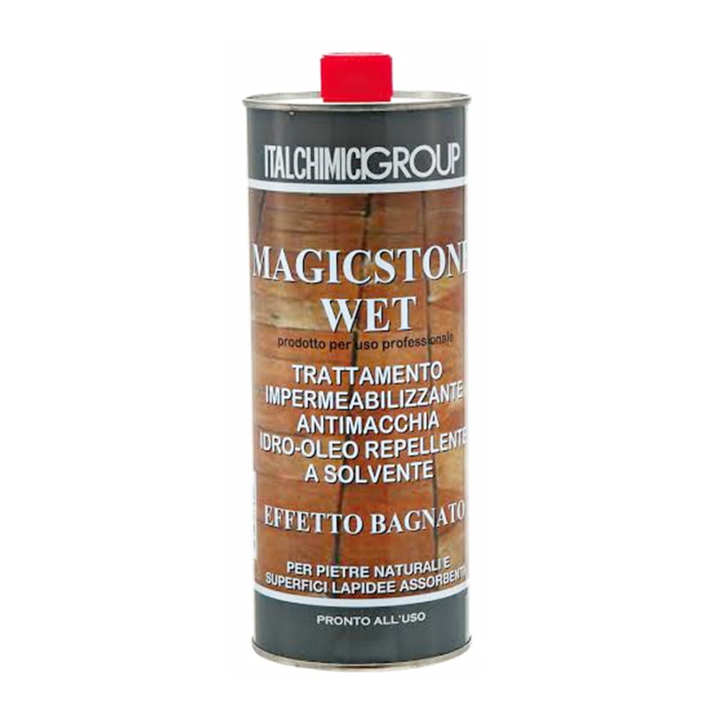 Impermeabilizzante antimacchia idro-oleo repellente MAGICSTONE WET effetto bagnato per pavimenti esterni lt.1 ITALCHIMICI