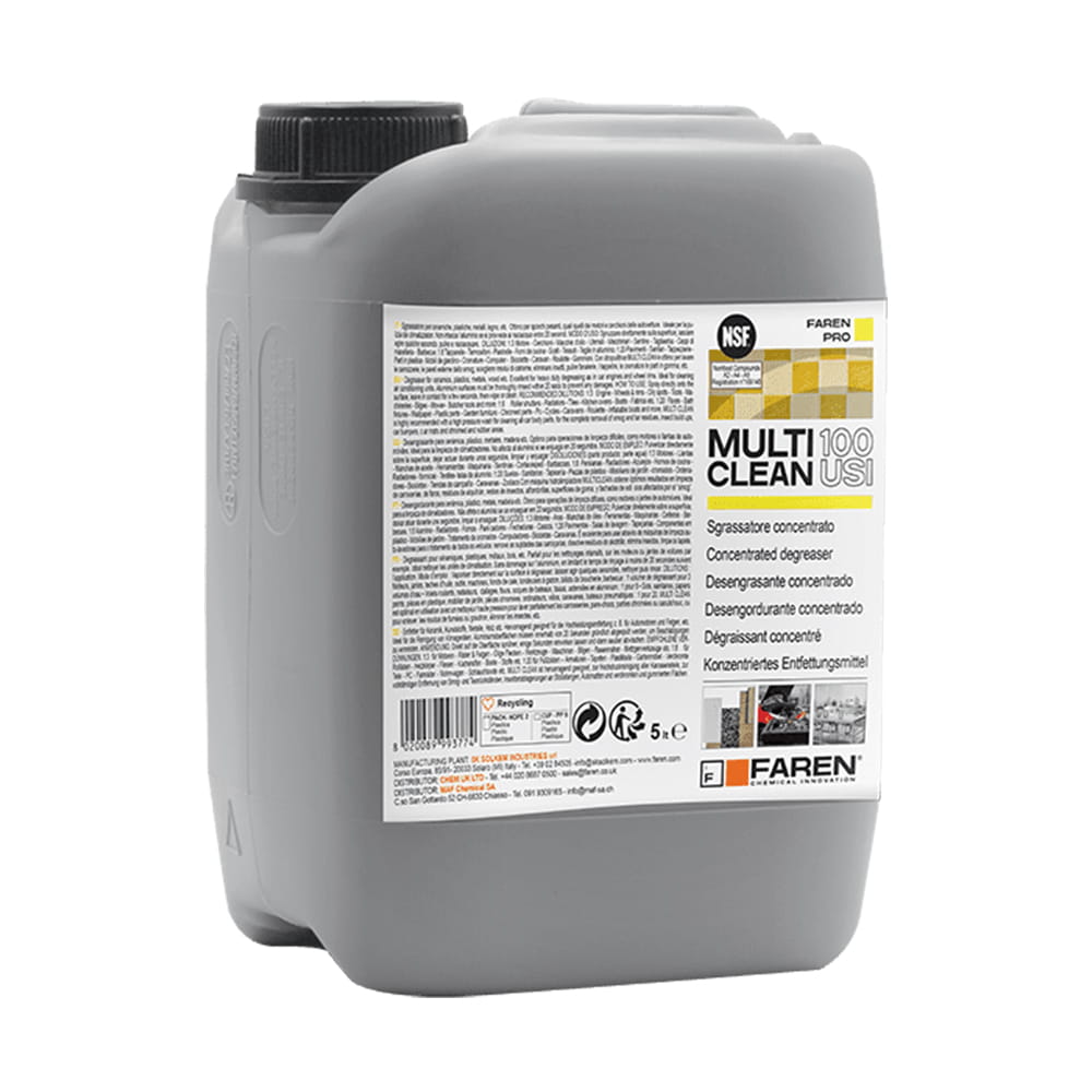 Sgrassatore concentrato professionale MULTI CLEAN 100 USI lt.5