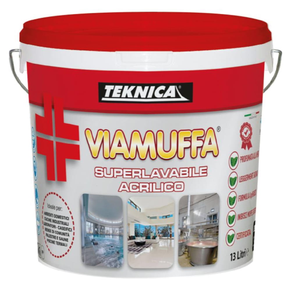 Idropittura superlavabile acrilico antimuffa TEKNICA VIAMUFFA a PH basico