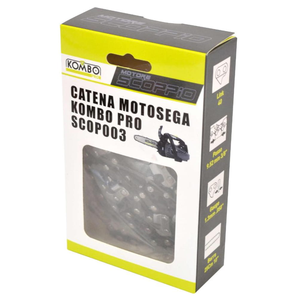 Catena di ricambio 40 maglie 3/8" per motosega da potatura 25CC barra cm.25 KOMBO