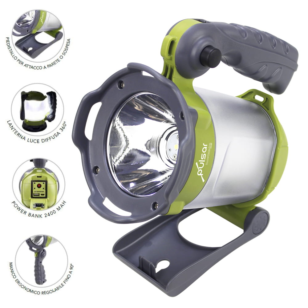 Torcia led ricaricabile PULSAR CFG EL099 10W 850 lumen con doppia illuminazione