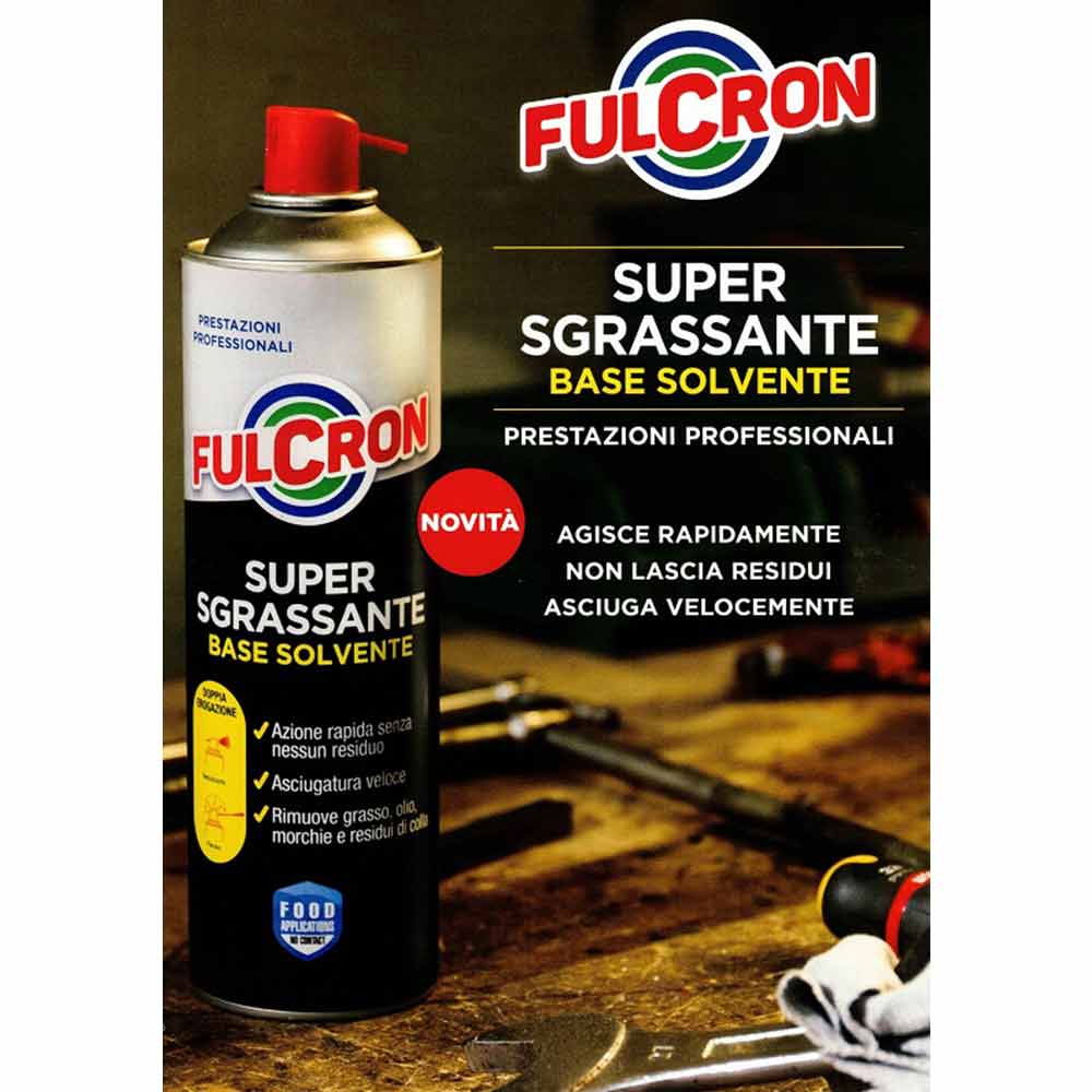 FULCRON Super sgrassatore spray base solvente ml.500 uso professionale 