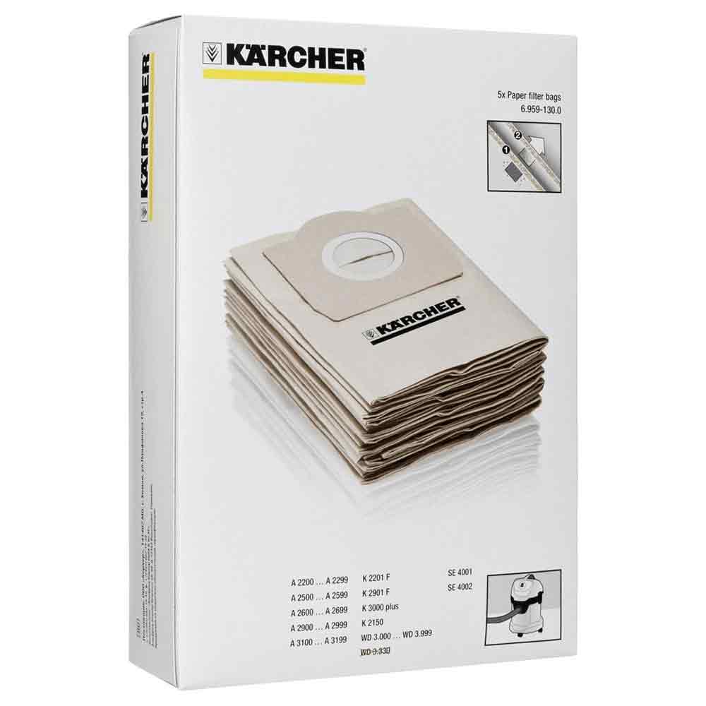 MV 3 Karcher Accessorio Per Aspiratori Wd+Ad Sacchetto Filtro In Carta per WD 3 