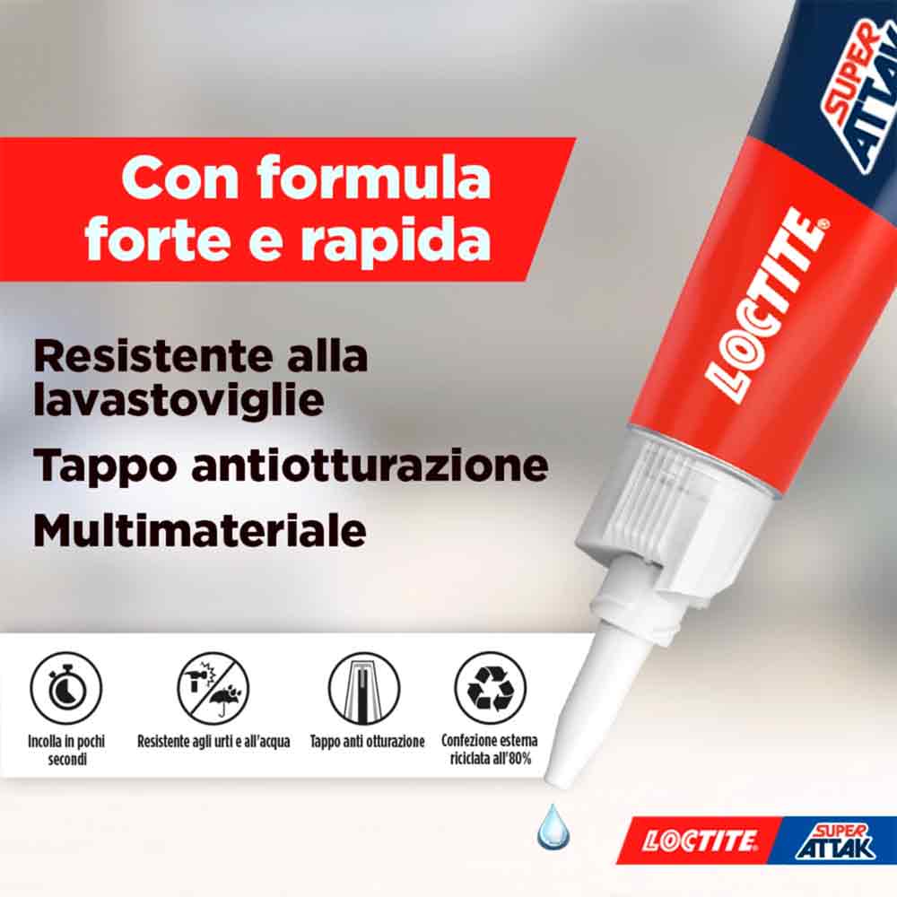 Adesivo Universale Loctite Super Attak Istantaneo Permanente –