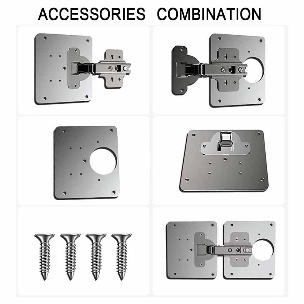 Piastra di riparazione per cerniere mobili cucina e armadio mm.35 piastra  di rinforzo con viti 