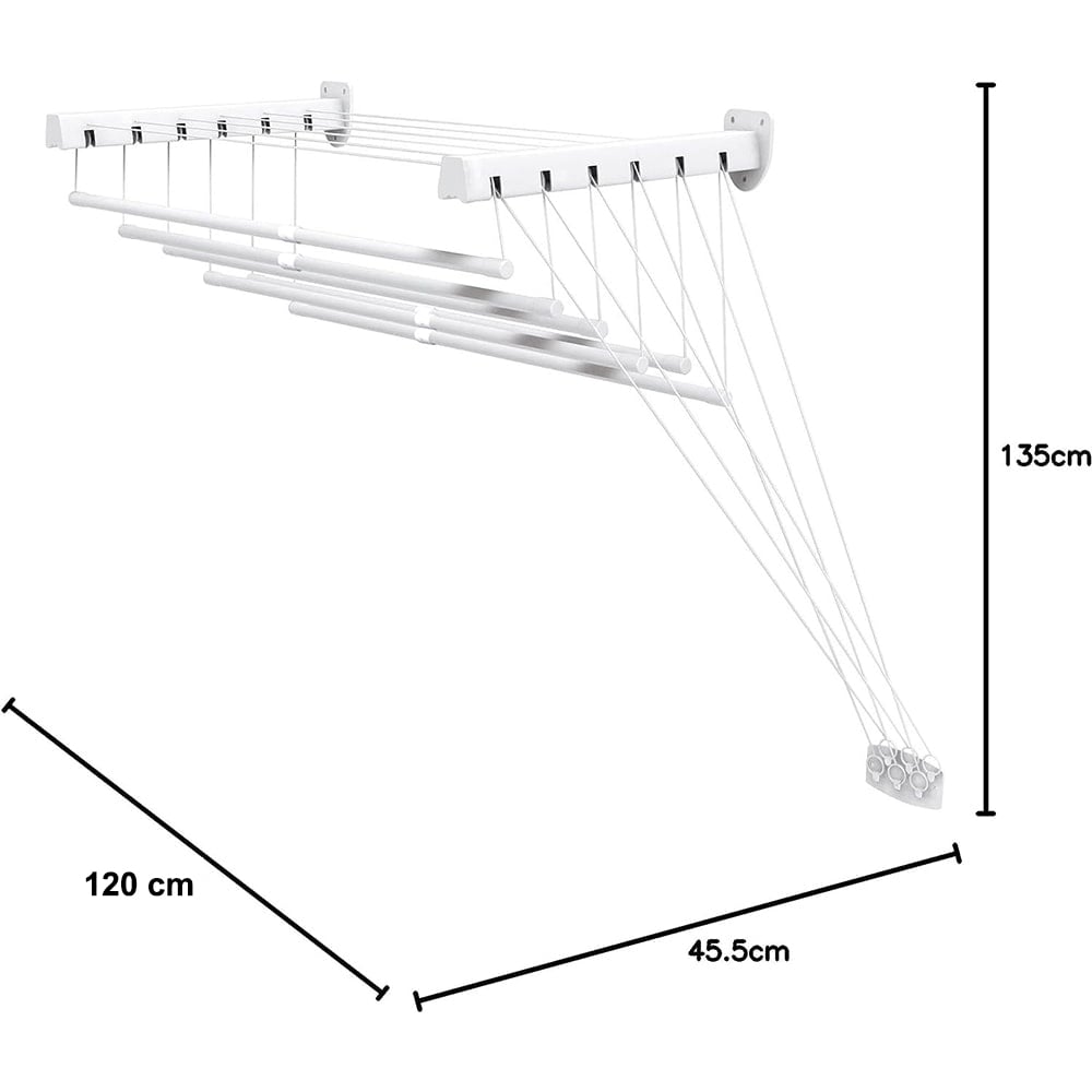 Gimi Newlift 120 Stendibiancheria da Parete e Soffitto con